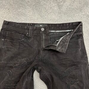 Jordan Craig Legacy Edition Jeans Mens 36x32 Distressed Black Denim Straight Leg